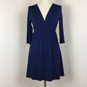 Forever 21 navy deep v dress